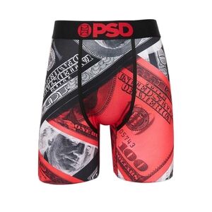PSD Men's Red Washed Money Boxer Brief Size Medium